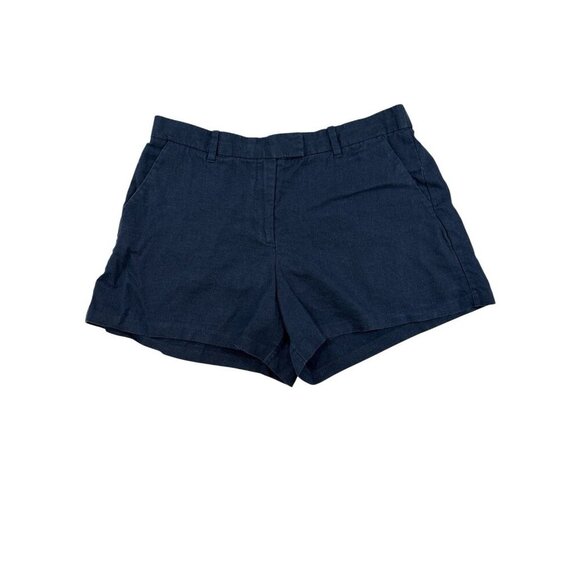 Abercrombie Fitch Linen Collection Women's Navy Linen Shorts Size 33 - Picture 1 of 5